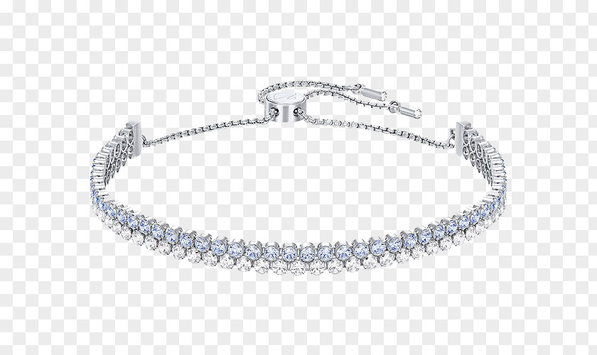 Swarovski Jewelry Blue Diamond Bracelet Earring AG Gold Plating Jewellery PNG