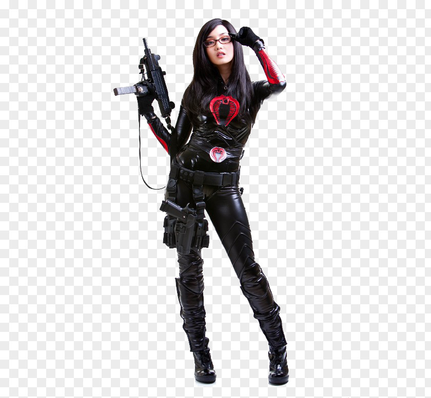 Baroness G.I. Joe: A Real American Hero Cobra Commander Cosplay Cover Girl PNG Girl, Women File, woman holding uzi and wearing costume clipart PNG
