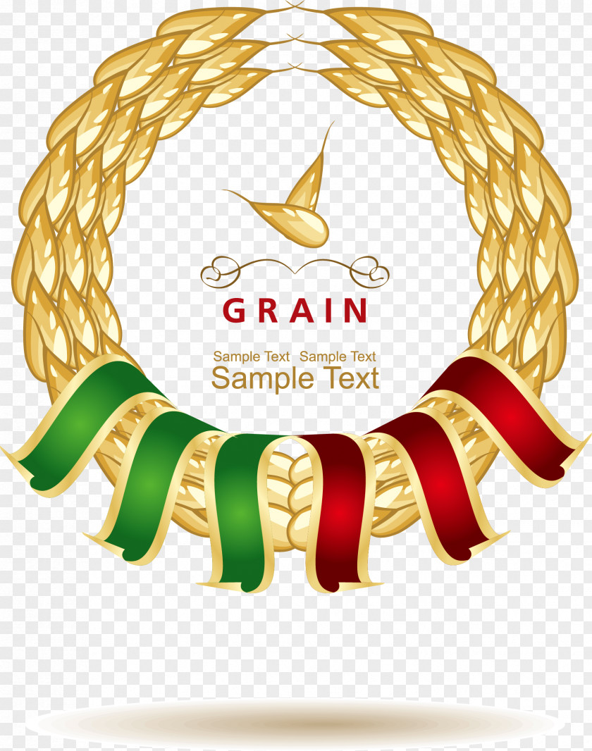 Beautifully Decorated Ribbons Rice Grain Photography Clip Art PNG