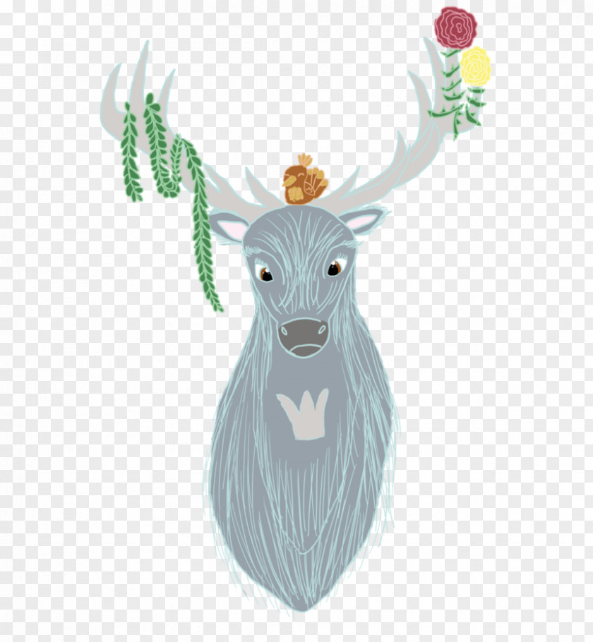 Deer Watercolor Reindeer Antler Horn Mammal PNG