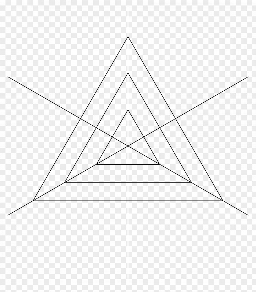 Etching Triangle Point Symmetry Pattern PNG