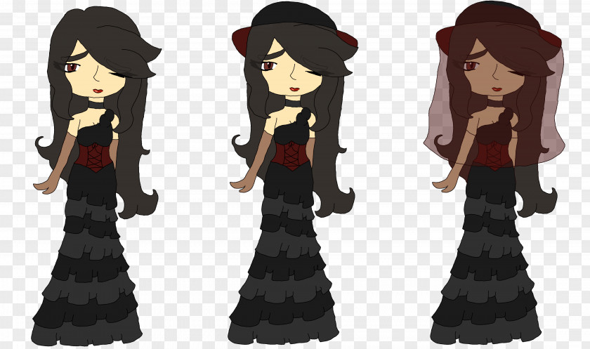 My Fair Lady Title Human Black Hair Cartoon Gown Character PNG