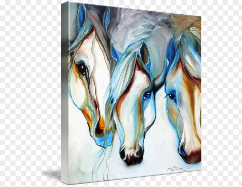 Watercolor Horse Abstract Art Oil Painting PNG