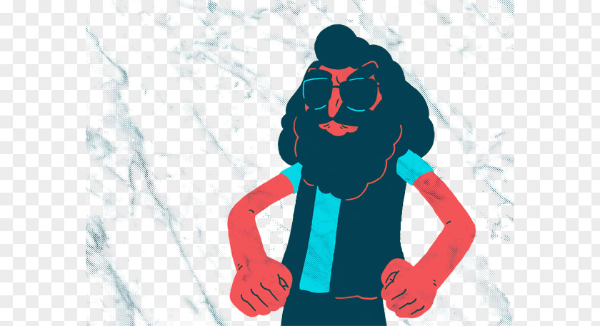 Cartoon Bearded Illustration PNG