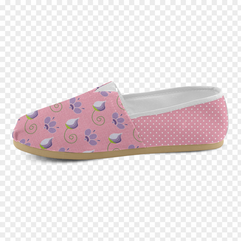 Casual Shoes Slip-on Shoe Pink M Walking Pattern PNG