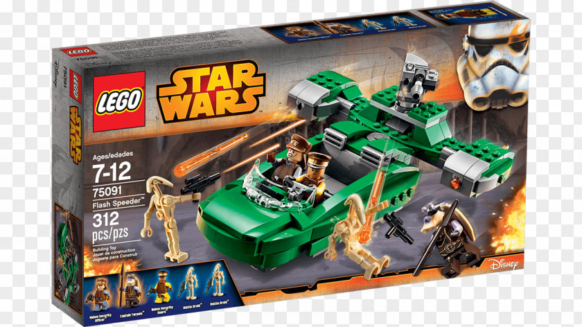 Hot Wheels Lego Star Wars LEGO Adventure Vehicles 75091 Flash Speeder PNG