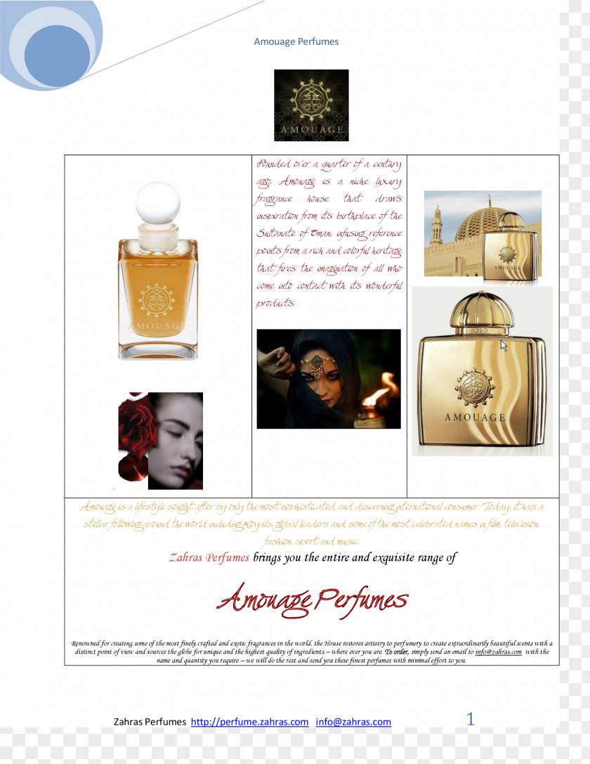 Perfume Eau De Toilette Amouage PNG