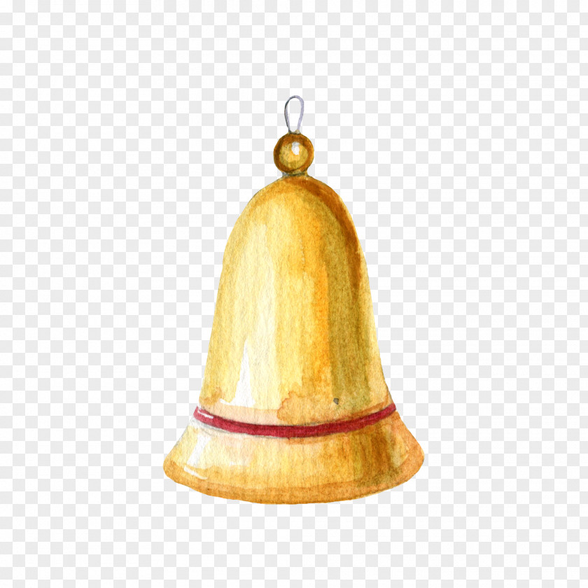 Small Bell Watercolor Painting Clip Art PNG