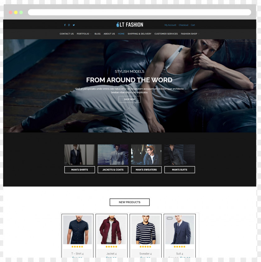 Clothes Shop Christian Grey Fifty Shades Theme WordPress PNG