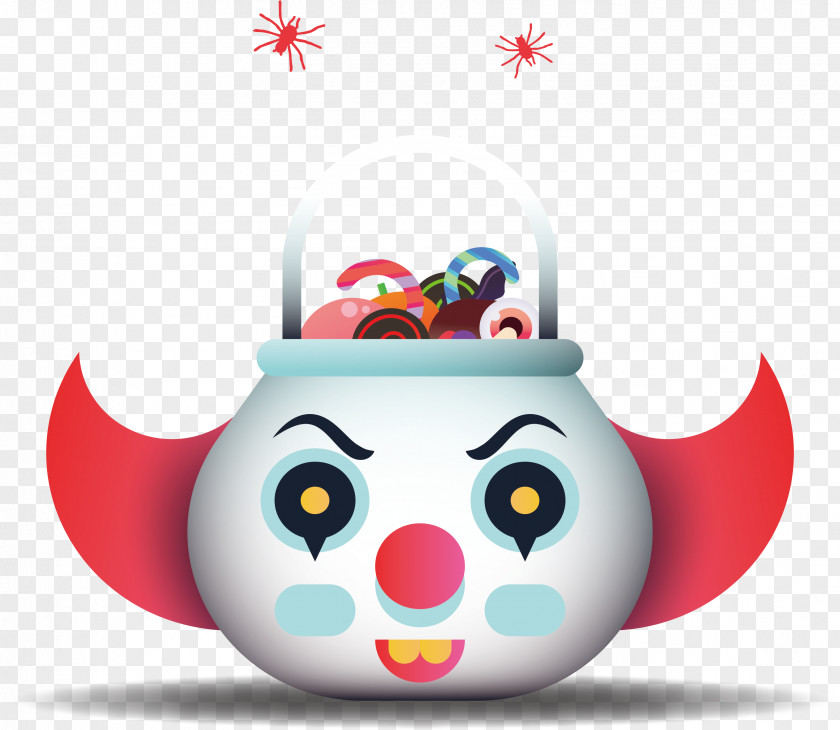 Clown Face Candy Jar PNG