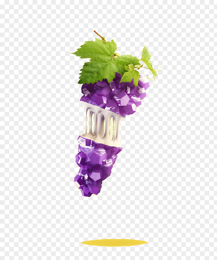 Grape Visual Arts Low Poly Fruit PNG