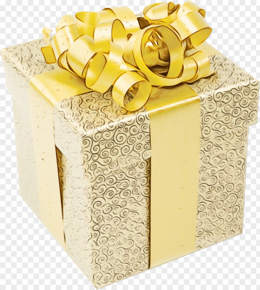 Present Yellow Ribbon Wedding Favors Gift Wrapping PNG