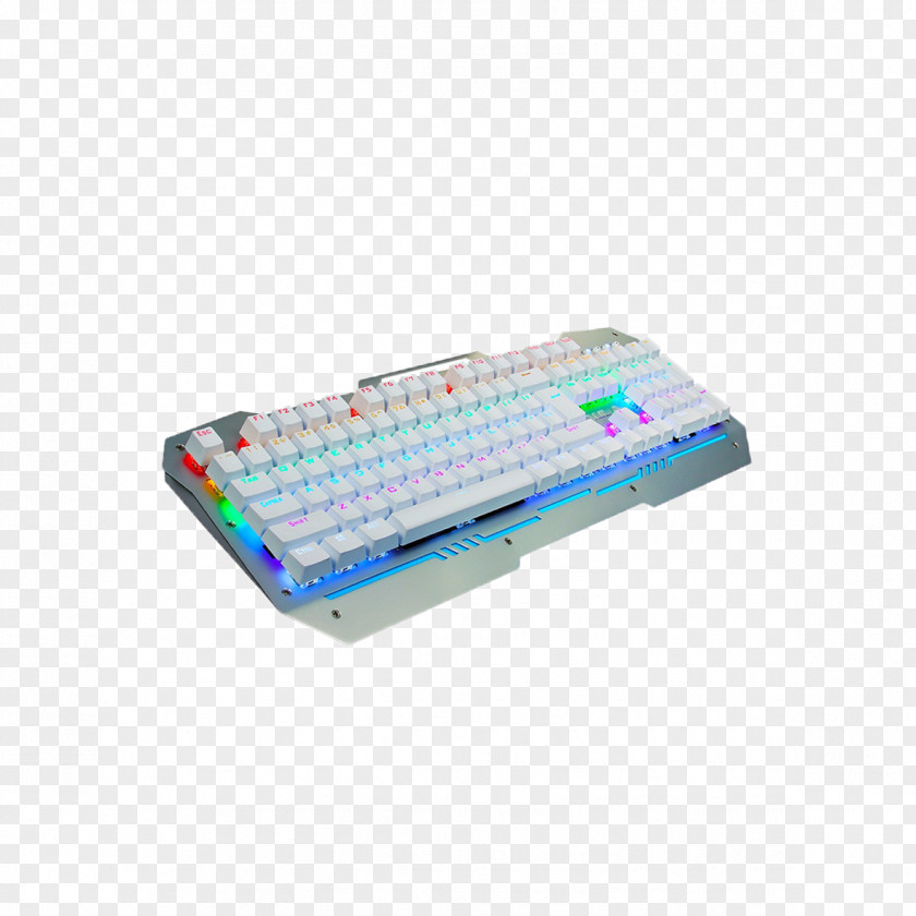 White Colorful Mechanical Keyboard Free Pictures Computer Backlight Mouse Gaming Keypad PNG