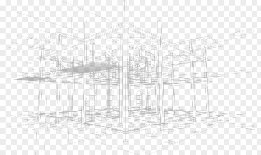 Domestic Roof Construction Architecture Sketch PNG