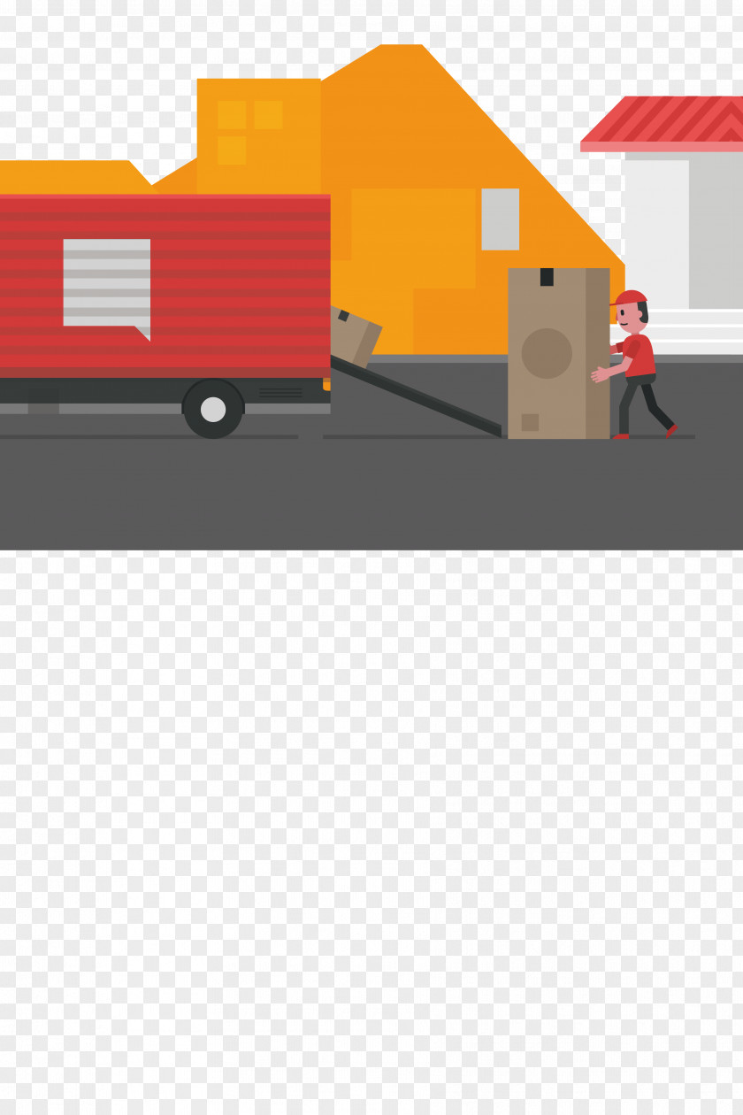 Movers Transport Logistics Truck Cargo Image PNG