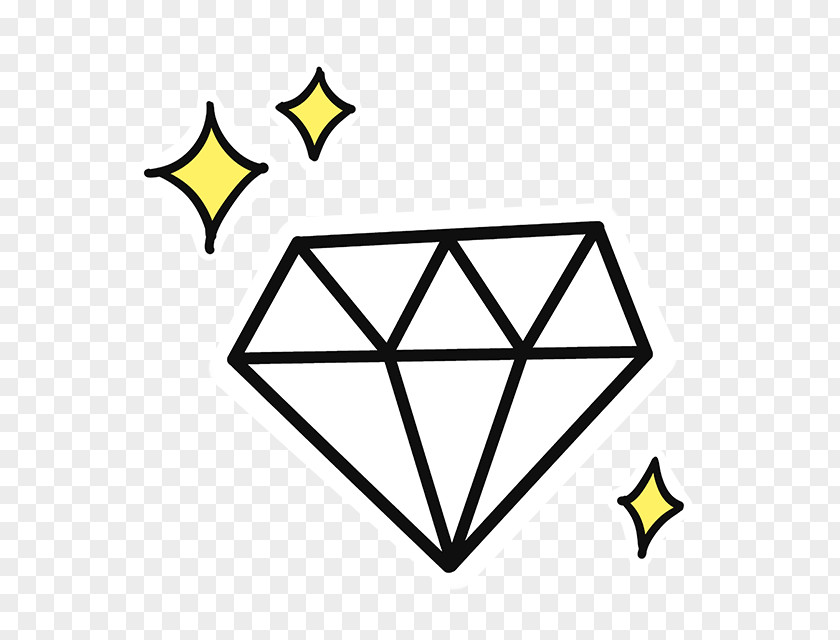 Sparkling Diamond Label Cartoon PNG