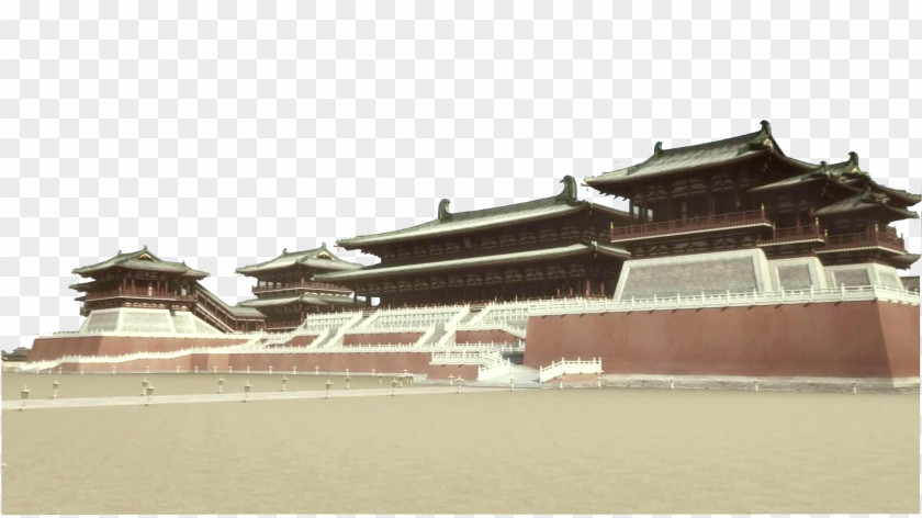 Ancient Architecture Building Han Dynasty Palace Daming Forbidden City Changan Taijipalasset Tang PNG