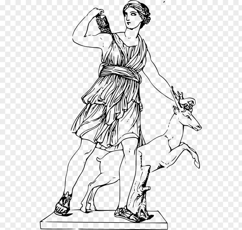 Artemis Greek Mythology Clip Art PNG