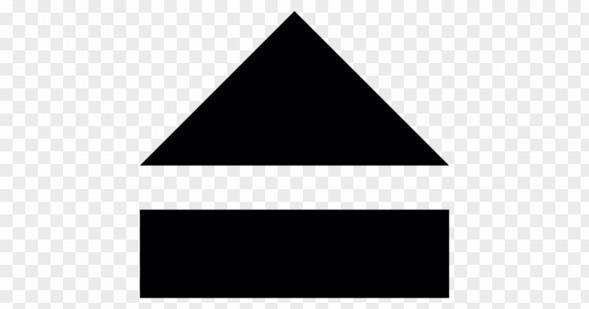 Eject Symbol Triangle Font Black M PNG