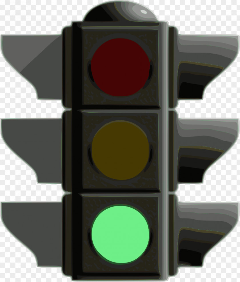 Green Traffic Light Car Cone Vehicle PNG