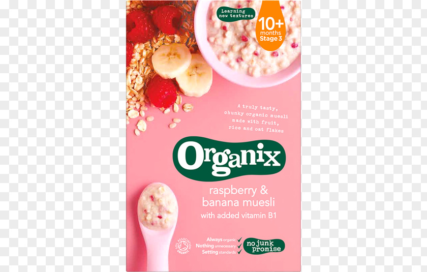 Raspberry Muesli Organic Food Breakfast Cereal PNG