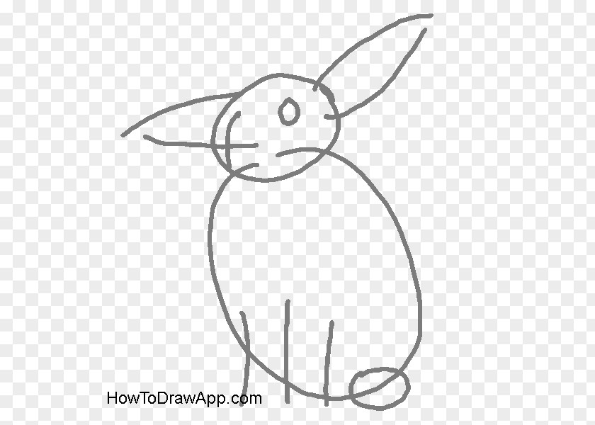 Rabbit Draw Domestic Hare Drawing Easter Bunny PNG