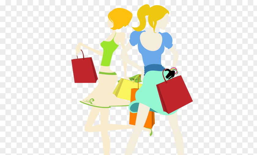 Fashion Girl Text PNG , h5 creative shopping girl clipart PNG