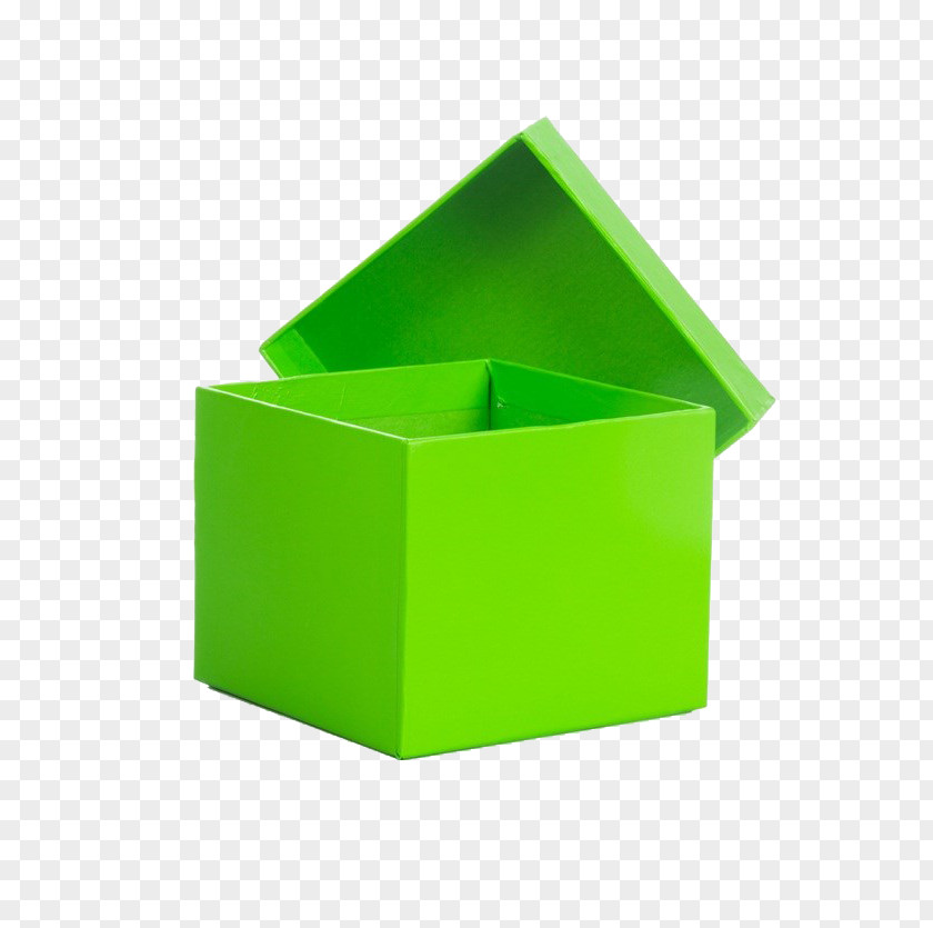 Green Cardboard Box Paper PNG