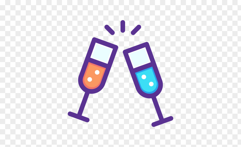 Party Cheers! Champagne Glass Wine Drink PNG
