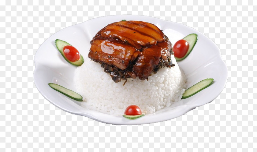 Pickled Pork Rice Bowl Mole Sauce Meigan Cai Gaifan Dish Food PNG