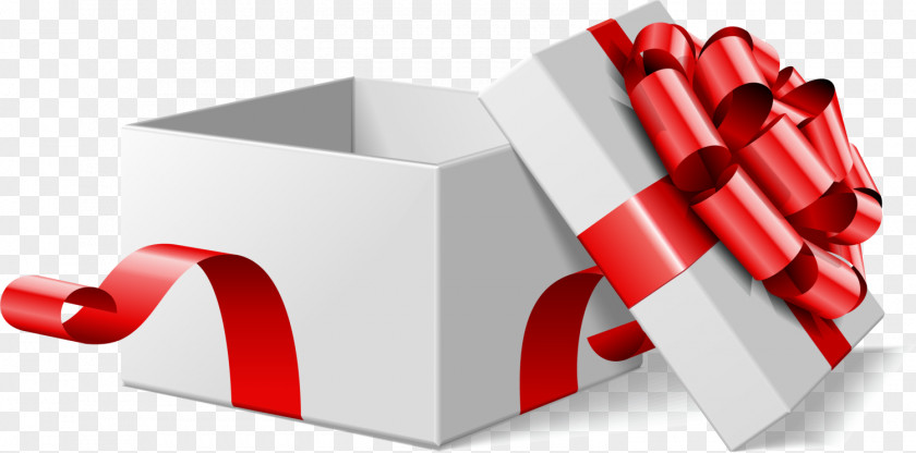 The White Ribbon Gift Box PNG