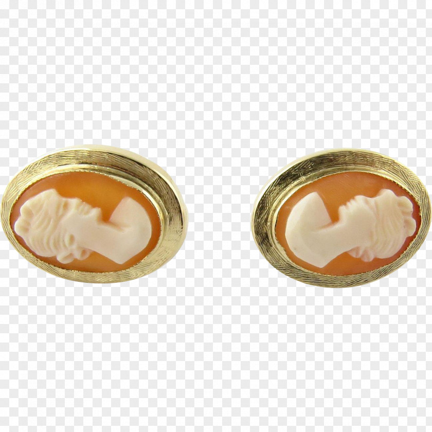 Gold Earring Cameo Colored Jewellery PNG