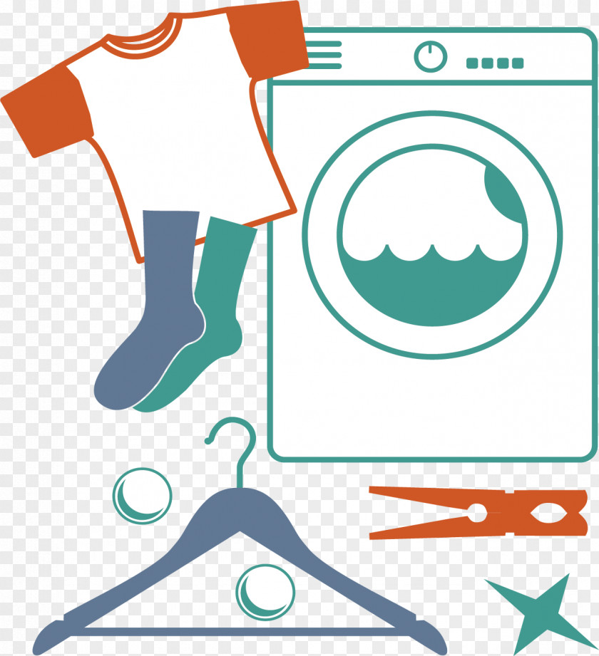 Laundry Washing Machine Cleaning Clip Art PNG