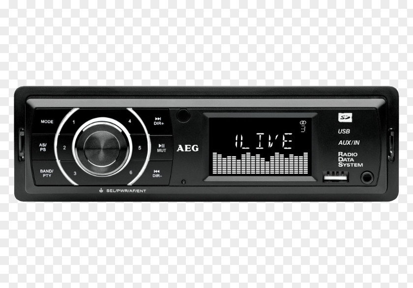 USB Vehicle Audio AEG AR 4027 Digital Receiver Automotive Head Unit Radio Station PNG