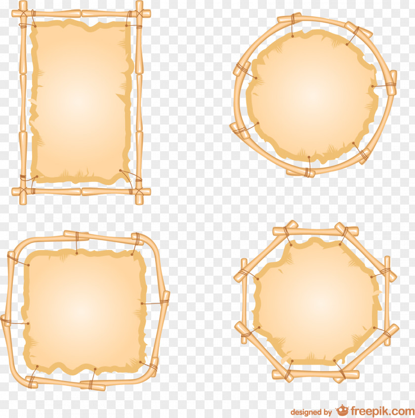 Vector Wood Decoration Bambusodae Euclidean Picture Frame Computer File PNG