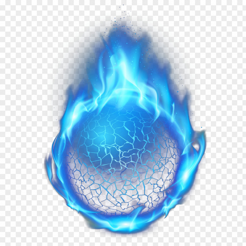 Blue Flame Balls Light Fire PNG
