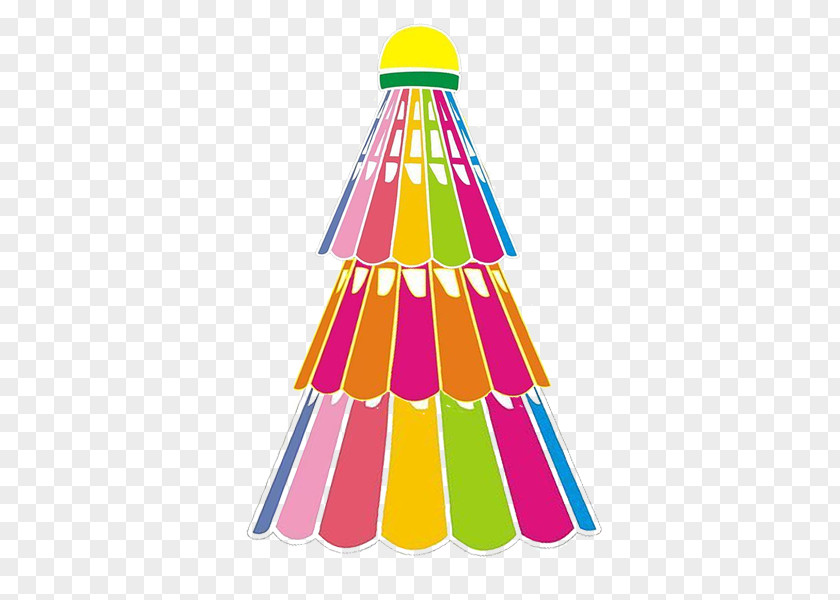 Christmas Tree Made Of Color Badminton Poster PNG