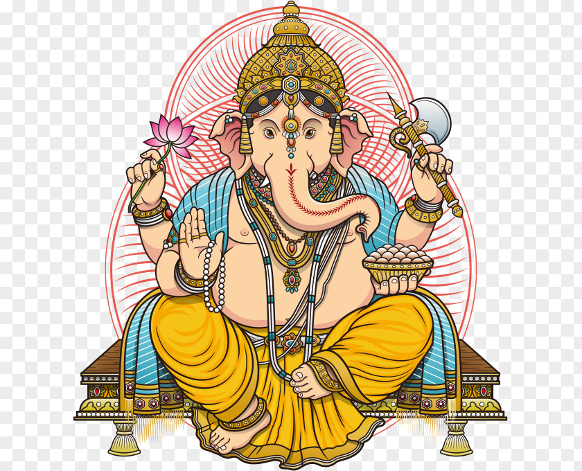 Ganesha Vector Illustration Shiva Sticker T-shirt Hinduism PNG