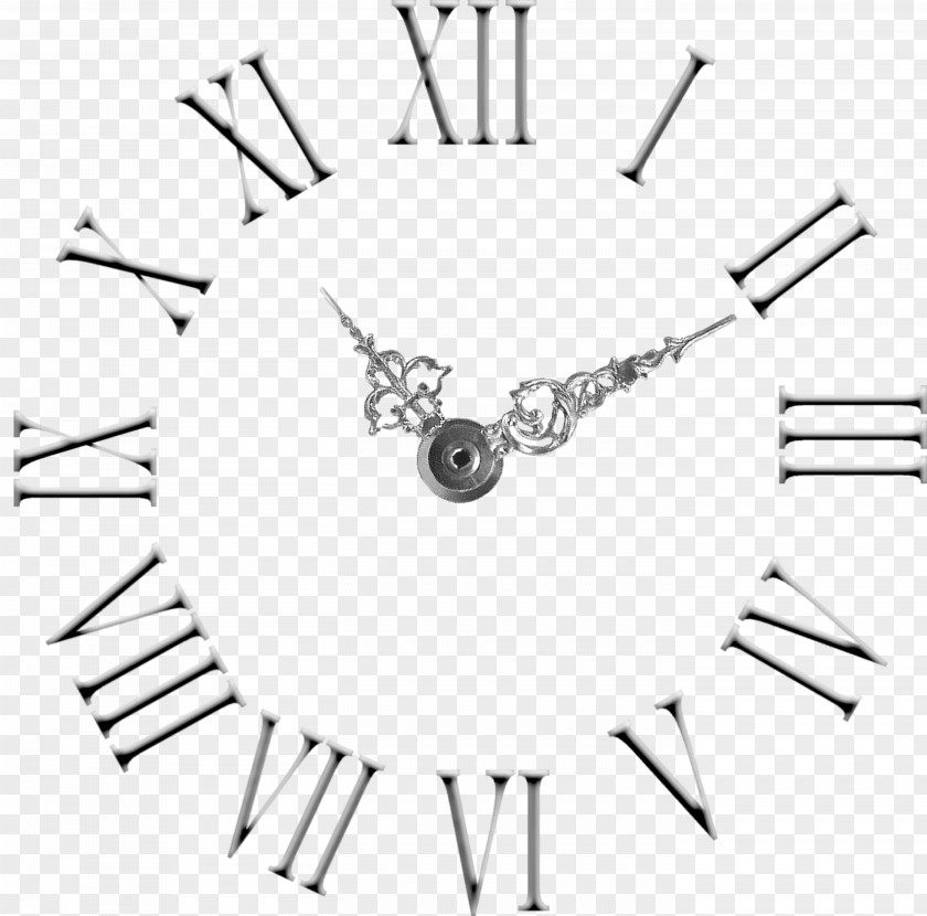 Hourglass Clock Face Roman Numerals Numeral System Wall Decal PNG