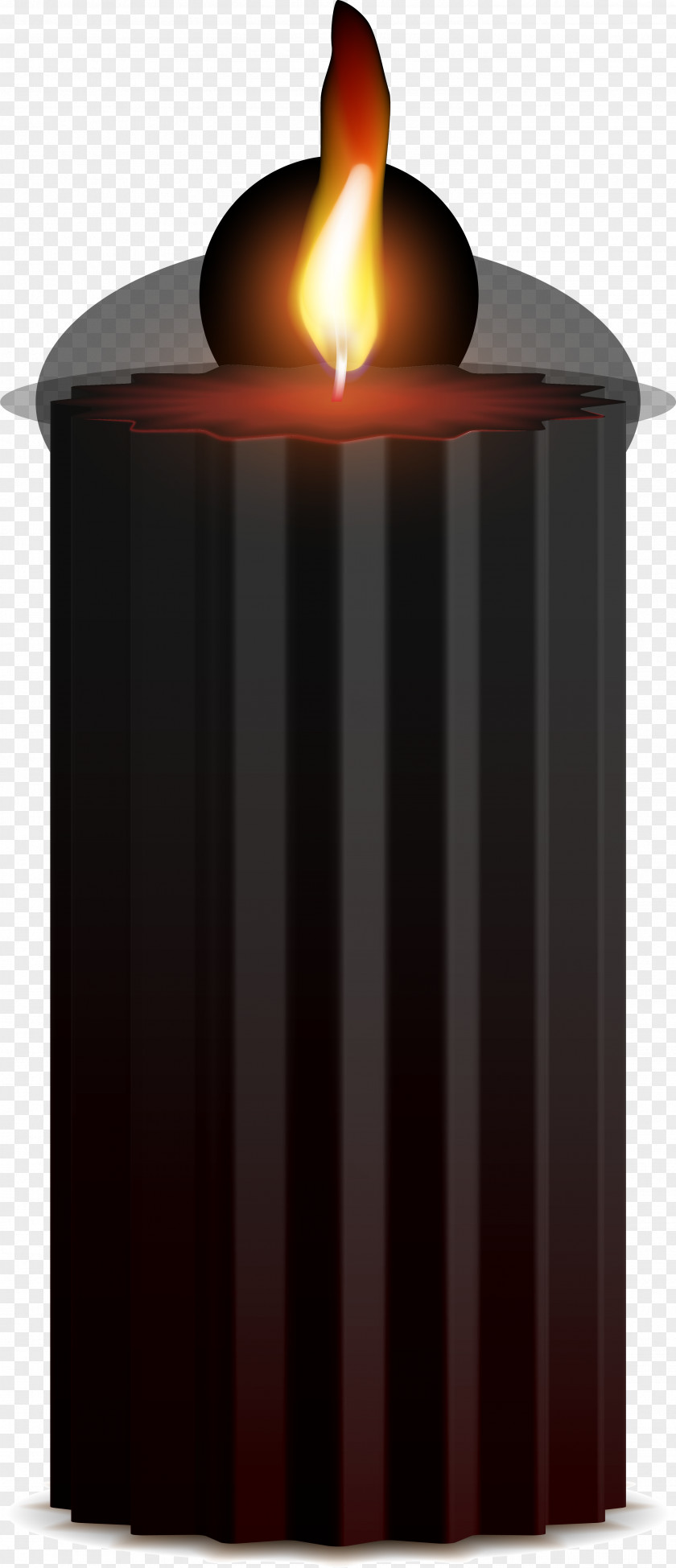 Black Sparkling Candlelight Light PNG