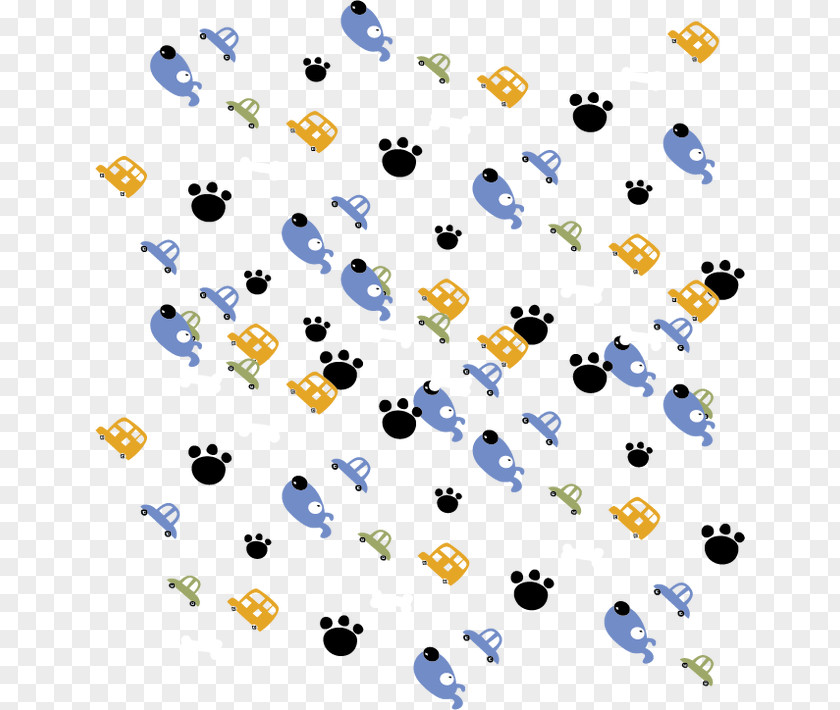 Cute Cartoon Puppy And Cars Shading Pattern Background Material Dog Clip Art PNG
