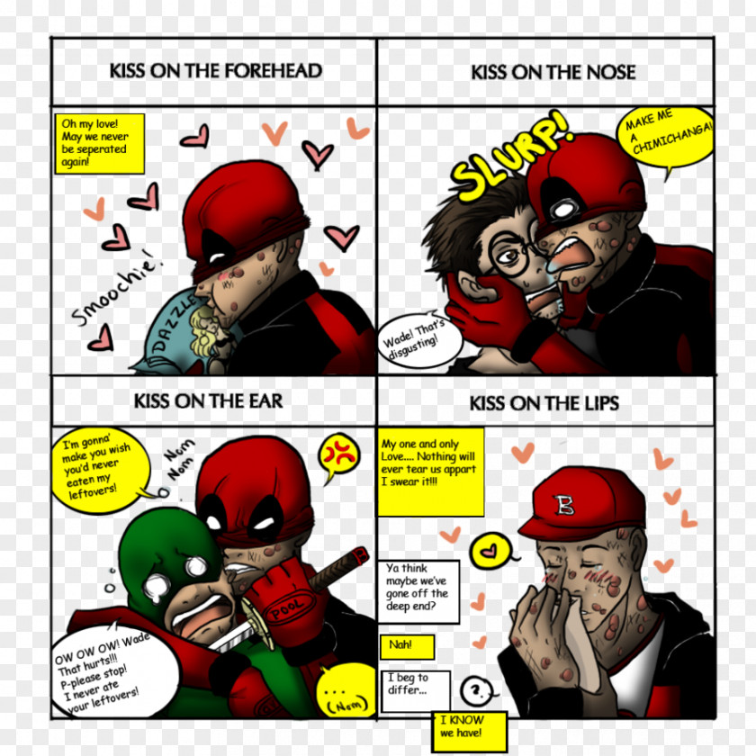 Deadpool Spider-Man Comics Character Kiss PNG