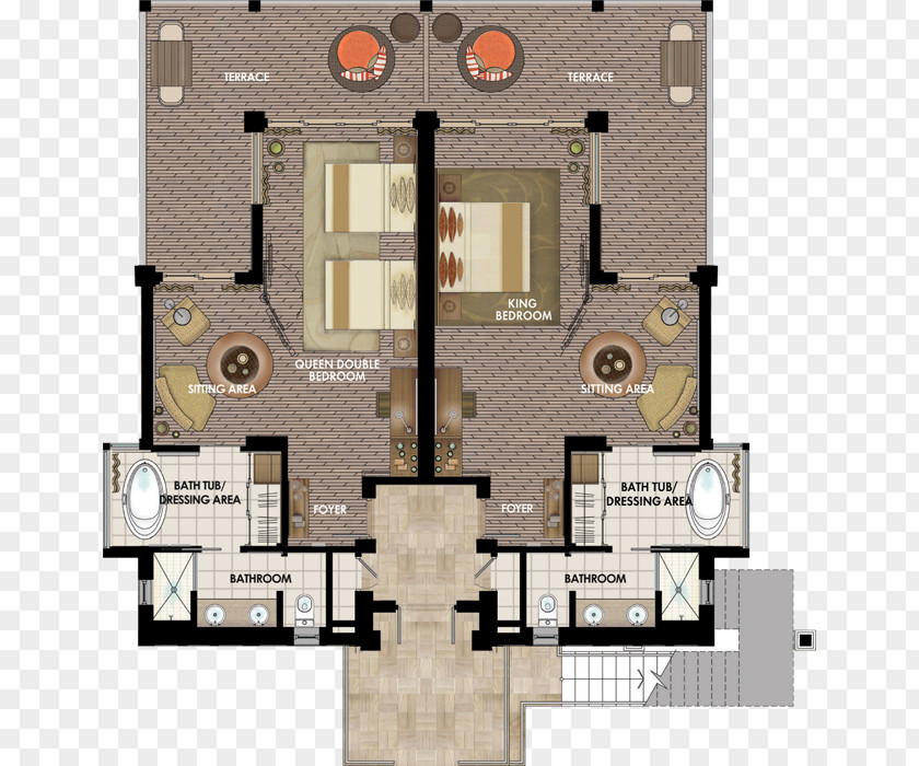 Hotel Floor Plan Condo Resort Villa PNG