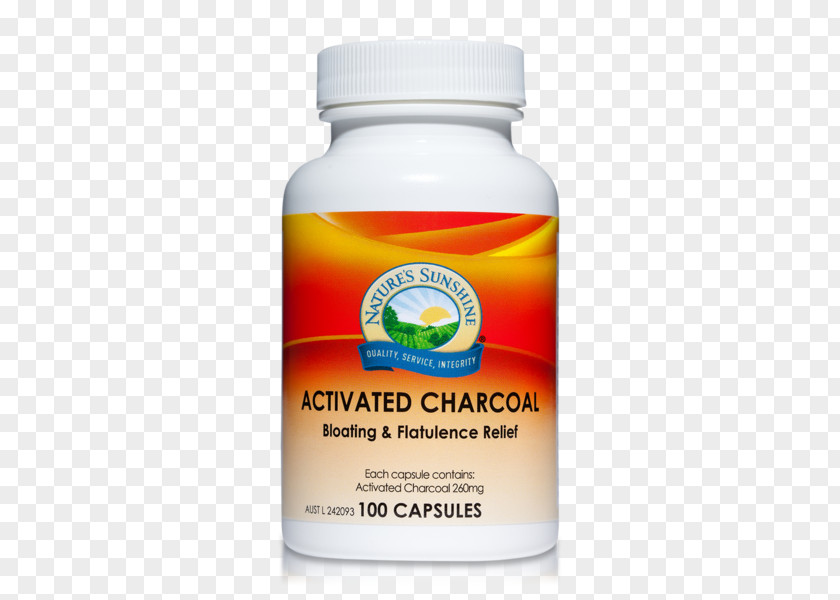 Activated Carbon Nature's Sunshine Products Charcoal Capsule Dietary Supplement PNG