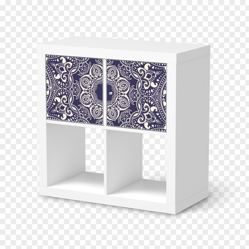 Blue Mandala Expedit Furniture Door Hylla Foil PNG