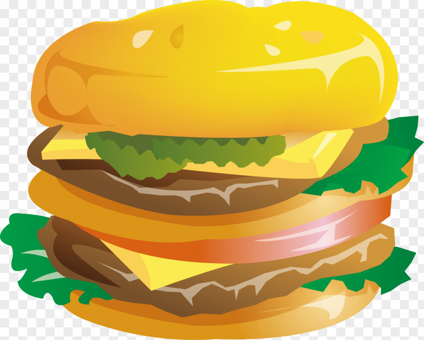 Ham And Chicken Burger Hamburger McDonalds Big Mac Cheeseburger French Fries Fast Food PNG
