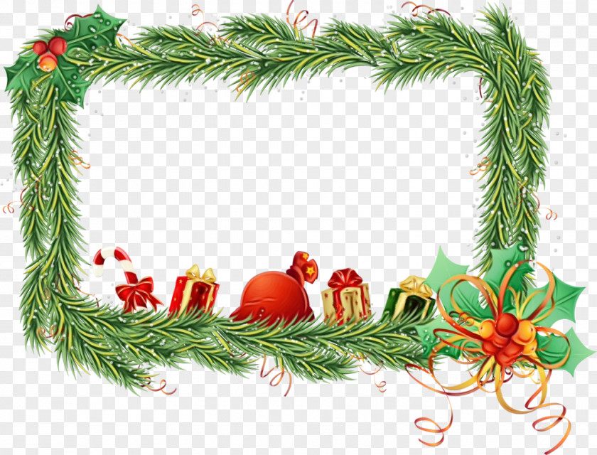 Holly Picture Frame Christmas PNG