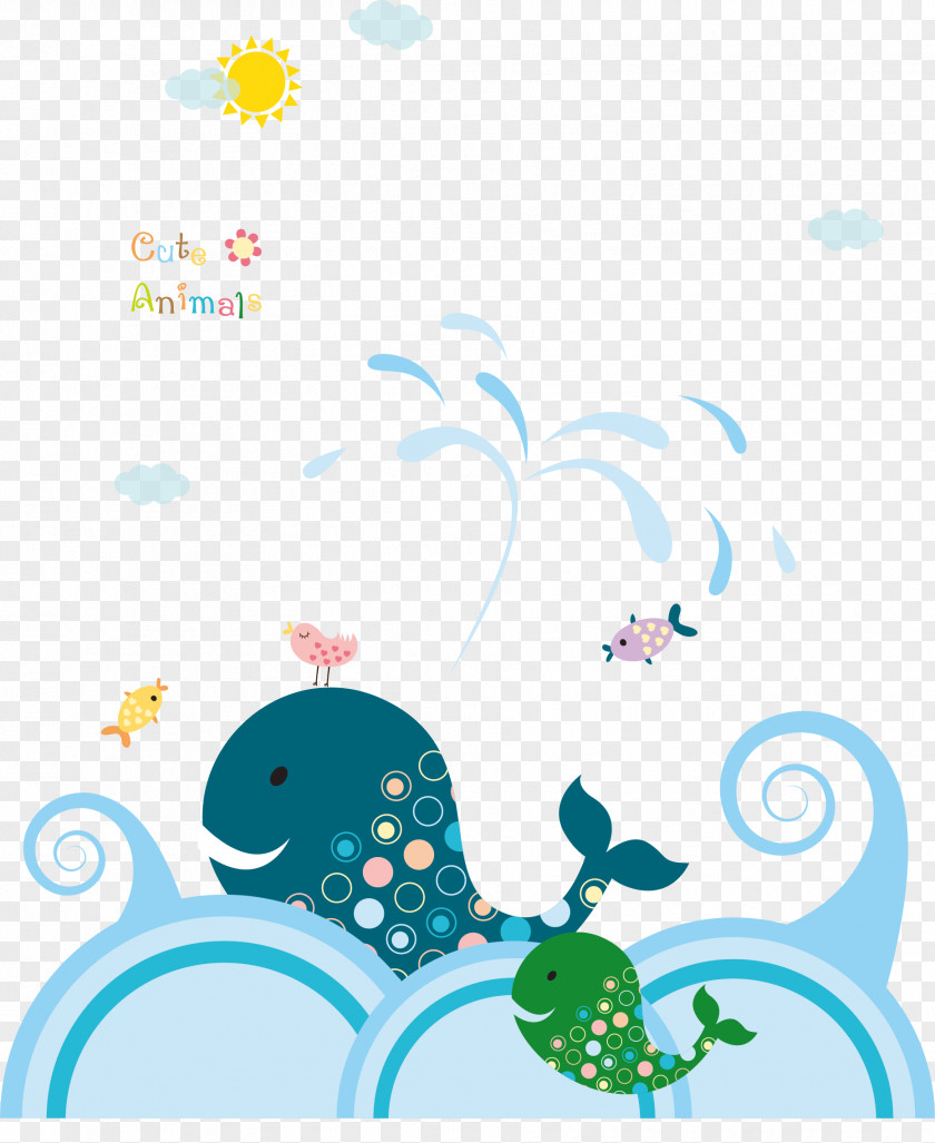 Whales Vector Graphics Image Illustration Shark Design PNG