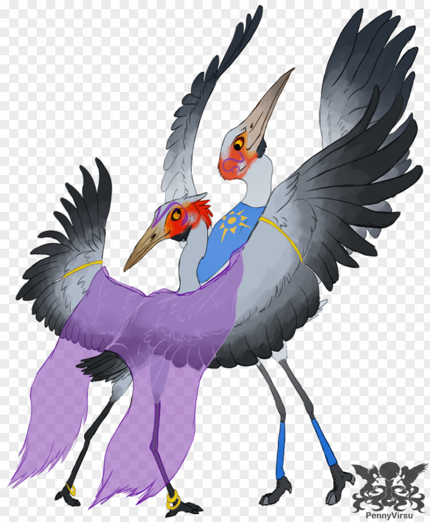 Bird Crane Chicken Brolga Drawing PNG