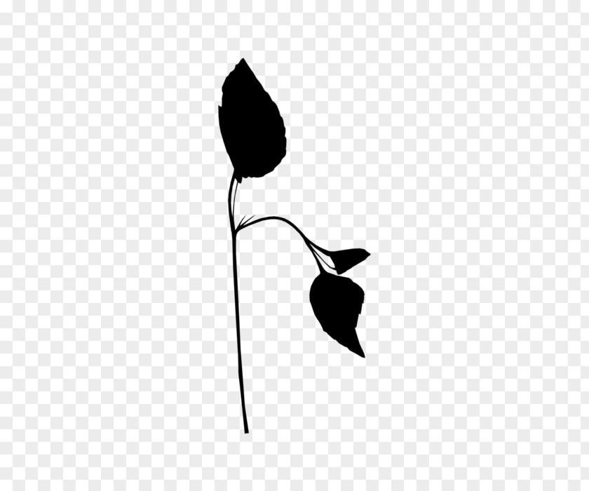Black Plant Stem Leaf Clip Art Silhouette PNG
